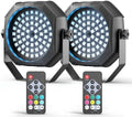 Rechargeable Strobe Light, 60 LED RGB Mini Flashing Light, 30W Battery Powered Strobe with Remote & Sound- Activated Control Mode, Flash Lights for Party Home Halloween Bars, 2 Pack by DazzlingStageStageLights