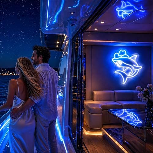 Neon Sign, Shark Neon Signs for Wall Decor LED Signs Neon Light - Image 4
