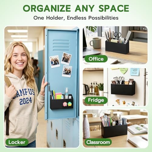 MR.MATE Magnetic Pen Holder,Black Magnetic Marker Cup for Fridge Whiteboard - Image 4