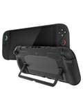 TUDIA Snap-On Case Compatible with Nintendo Switch 2 (2025) - [Kickstand Access] Dockable Slim Scratch-Resistant Console PC Cover with Enhanced Shockproof TPU Handheld Grip (Black, Black Back Cover) by TUDIA