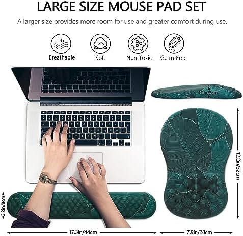Ergonomic Mouse Pad with Wrist Support and Keyboard Wrist Rest Set - Image 5