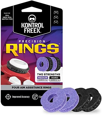 KontrolFreek Precision Rings | Aim Assist Motion Control for PlayStation 4 (PS4), PS5, Xbox One, XBX, Switch Pro & Scuf Controller (Black/Purple) by KontrolFreek