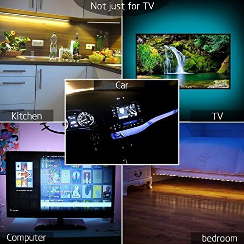 LED TV Backlight,SMY USB LED Strip Light,RGB Multi-Colour LED Light Strip Kit Waterproof IP65, 30LED with Wireless Remote Controller for TV/PC/Laptop Bias Lighting (3.28Ft) - Image 3