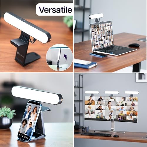 Life Finds Webcam Light for Streaming on Monitor or Laptop, Freestanding Video Conference Lighting, USB-C Connectivity, Remote Control Included, Black, LF-WL1 - Image 6