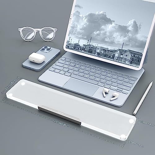Acrylic Keyboard Wrist Rest Pro- Compact 60% Keyboard- Mechanical Keyboards Ergonomic Palm Rest for Computer Keyboard,Anti-Slip Base,Wrist Pad for Laptop,Office & Home-Easy Typing,Silver - Image 5