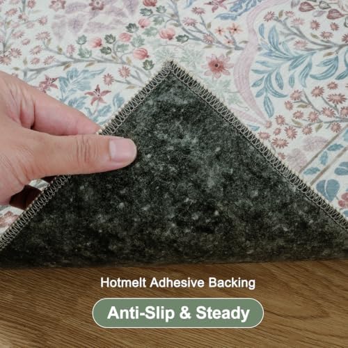 Anidaroel 36"x48" Green Floral Office Chair Mat for Hardwood Floor, Office Rugs for Rolling Chair, Computer Gaming Chair Mat, Under Desk Chair Floor Mat Large Protector Carpet for Office Chair - Image 5