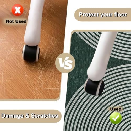 Office Chair Mat 36"x48", Hardwood Floor Protector Mats Under Computer Desk | Odorless, Easy Glide, Heavy Duty 1/5" Thick Computer Gaming Chair Mat, Anti-Slip, Non- Curve, Floor Rug for Home Office - Image 3