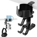 360° Rotating Desk Cup Holder with Headset Hanger | Controller Headphone Holder with Adjustable Headset Hanger Stand, Gaming Pc Accessories by Lolyer