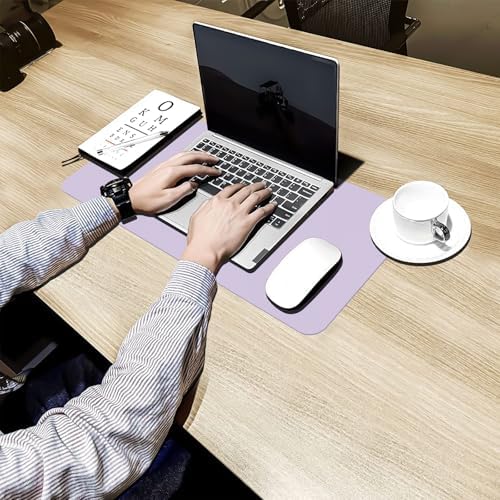 Bloss Purple Desk Mat, Double-Sided Leather Desk Pad, Desk Matt for Desktop, Waterproof Desk Pad Mat, Computer Mat for Office Work/Home/Decor/Desk Protector/Cover(23.6"x 13.8") - Image 5