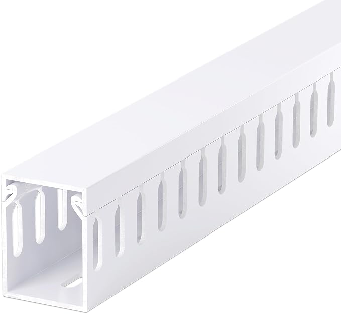 1.6"H x 1.2"W Cable Raceway, 99in Under Desk Wire Management Channel, White by ZhiYo