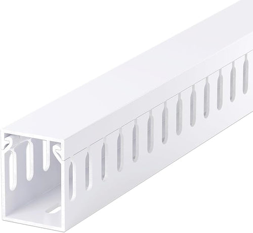 1.6"H x 1.2"W Cable Raceway, 99in Under Desk Wire Management Channel, White by ZhiYo