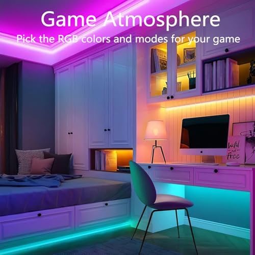 100FT Led Rope Lights,Flexible Neon Light Control with App/Remote,Multiple Modes,IP65 Outdoor Waterproof,Music Sync Strip for Bedroom - Image 4
