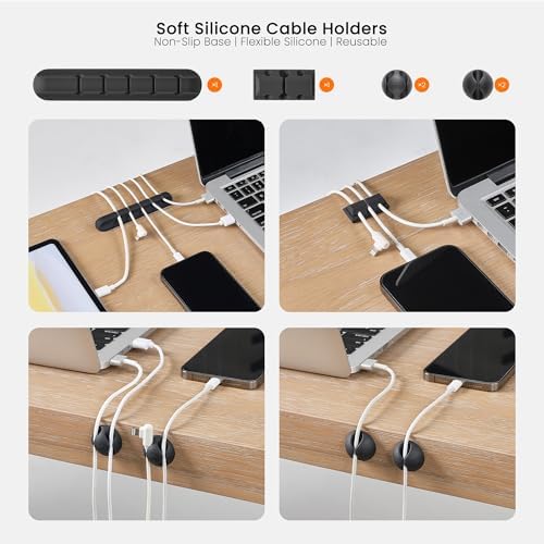 EUREKA ERGONOMIC 316PCS Under Desk Metal Cable Kit, Black - Image 5