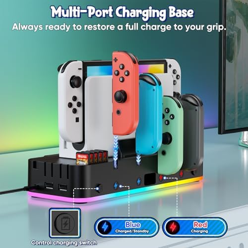 Switch/OLED Wall Mount RGB Charging Dock for Nintendo Switch for Joycon - Image 5