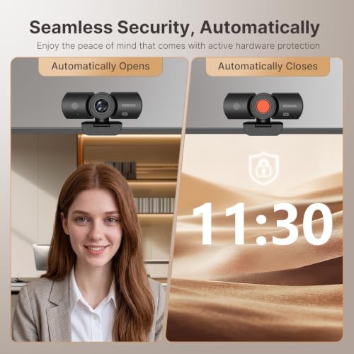 NexiGo HelloCam Lite 4K Webcam, Auto Electronic Shutter, True Privacy, 9-Step Digital Zoom, 1080p 60fps, 2 Noise-Canceling Mics, AE&3DNR, USB Computer Camera for Zoom/Teams/Streaming - Image 4