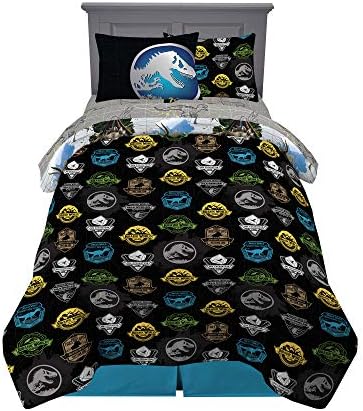 Franco Kids Bedding Super Soft Comforter and Sheet Set with Sham, 5 Piece Twin Size, Jurassic World,6A1348 - Image 2