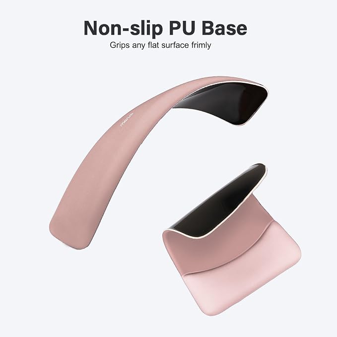 MOSISO Keyboard Mouse Pad Set, Large Gaming Mouse Pad&Keyboard Wrist Rest | Rectangular Mousepad with Wrist Rest&Coaster, Ergonomic Non-Slip&Easy Typing Pad with Curved Silicone Lining, Salmon Pink - Image 6