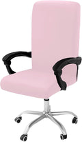 Smiry Stretch Printed Office Computer Desk Chair Covers, Pink | Universal Desk Rotating Chair Slipcovers Removable Washable, Soft Fit Anti-Dust Spandex Protector Cover with Zipper by Smiry