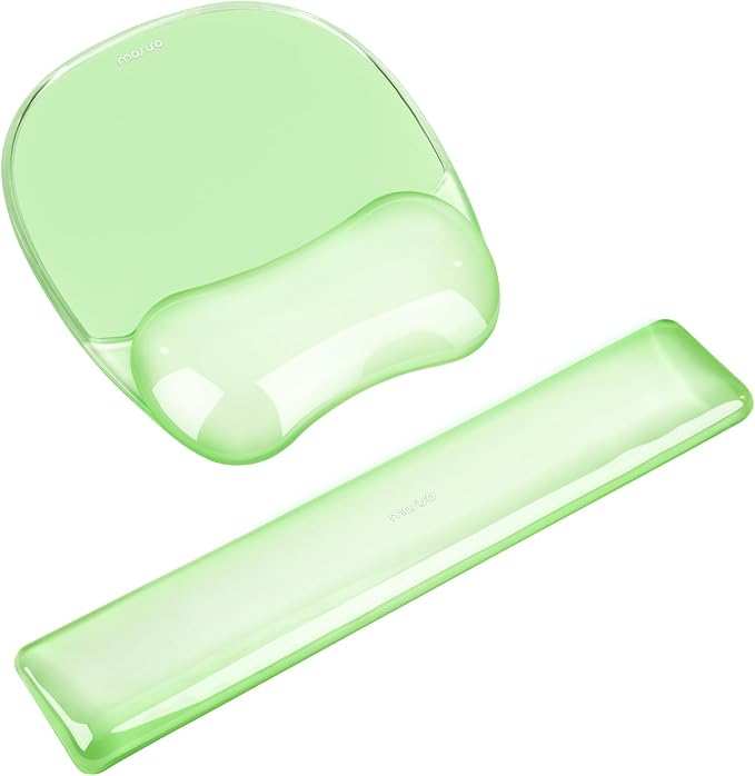 MOSISO Cooling Gel Wrist Rest Support for Mouse Pad&Keyboard Set, Green by MOSISO