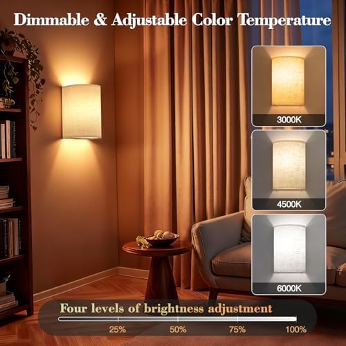 Battery Operated Rechargeable Wall Sconce Set of Two with 10000mAh Battery - Image 3