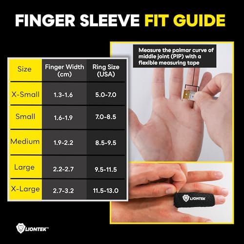LIONTEK Single Flow Finger Sleeve V3 Pair — Joint Support & Compression for Activity, BJJ, Fitness, Volleyball, Basketball, and More (Large) - Image 6