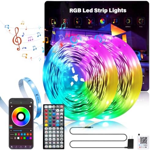 GANZQH 150FT Led Lights for Bedroom, Color Changing RGB Led Strip Lights by Unknown