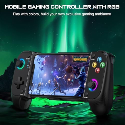 Wireless Phone Controller for iPhone/Android No Deadzone, Mobile Gaming Controller Support Xbox Game Pass, Steam Link, GeForce Now, Call of Duty, Roblox, Cloud Gamepad for iOS with Dynamic LED Lights - Image 6