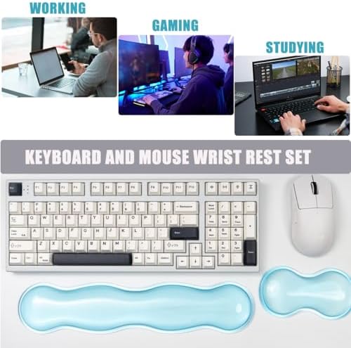 Gel Keyboard Wrist Rest, Blue Wrist pad for Computer Keyboard | Wrist Support for Keyboard 60%/68%/75%, Keyboard Cushion, Comfort & Support for Typing and Gaming - Image 5