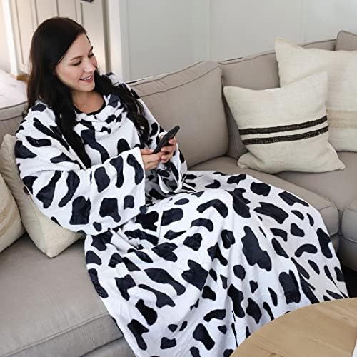 Catalonia Wearable Blanket with Sleeves for Women & Men, Fleece Wrap Throw - Image 2