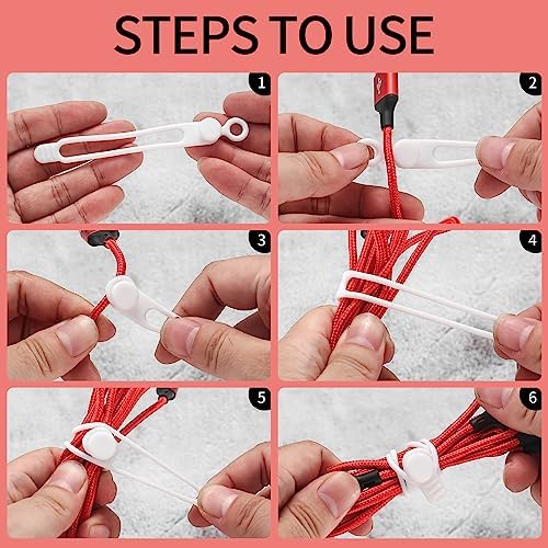 50 Pcs Silicone Cable Ties, Reusable Cable Straps Wire Organizer. - Image 3