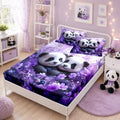 HOSIMA Kids Cute Panda Bedding Sets Full,1 Fitted Sheet+2 Pillowcases. by HOSIMA