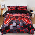 NTBED 3D Gaming Comforter Set for Boys Kids Teens,5pcs Gamer Bedding Sets with Sheet,Game Console Bed in a Bag (Red, Full) by NTBED