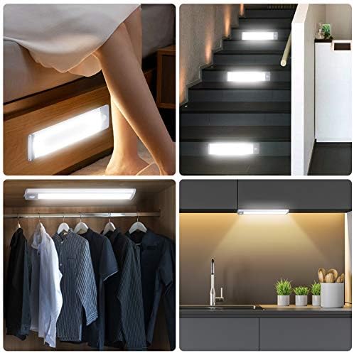 LEPOTEC 30 LED Under Counter Closet Lighting, LED Motion Sensor Cabinet Light, Battery Operated Pantry Light for Mom, 1800mah Rechargeable Wireless Motion Sensor Closet Light (2 Pack) - Image 2
