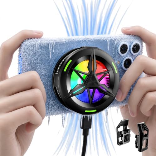 Magnetic/Clip-On USB Phone Cooler for Gaming/Video/Live/Vlog,Cell Phone Fan by CHONCHOW