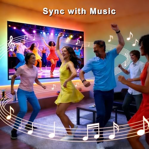 BASON LIGHTING TV Backlight, Music Sync Bluetooth LED TV Lights for 55-65" - Image 3
