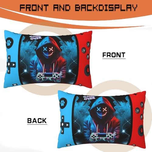 Gamer Gifts for Teen Boys, Gaming Boy Room Decor, Gaming Accessories for Teen Boy, Gamer Pillow Case Flannel Material，20x12 inches 1-Pack ((No Inserts) - Image 3