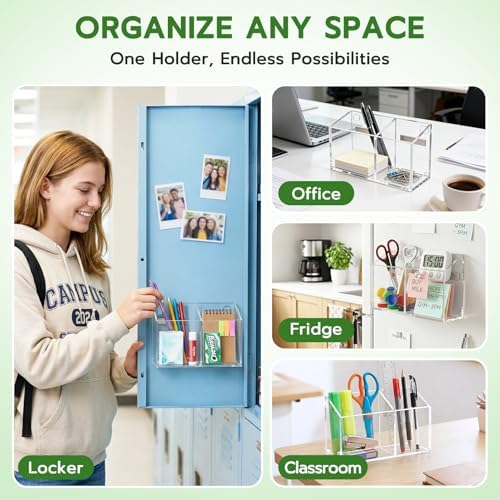 MR.MATE Magnetic Pen Holder,Clear Magnetic Marker Cup for Fridge Whiteboard - Image 4