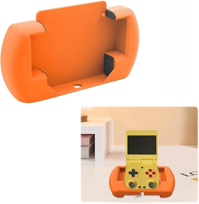 Ergonomic Grip Compatible with Anbernic RG34XXSP, Anti-Slip Handheld Stand for Open Source Console Gaming (Orange) by Unknown