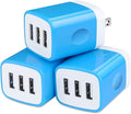 Wall Charger Adapter, USB Cubes,3Pack Universal Travel 3.1A Muti Port Plug by Sicodo