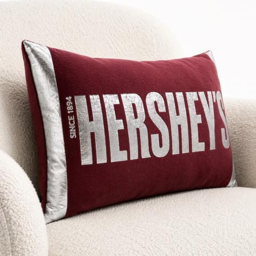 Franco Hershey's Chocolate Bar Plush Squishy Dec Pillow, 18" Wide, Bedroom, Office Decor & Gifts (Officially Licensed Product) by Franco