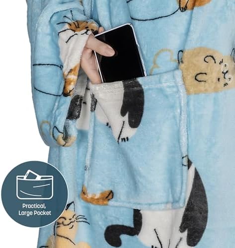 Catalonia Wearable Blanket with Sleeves for Women & Men, Fleece Wrap Throw - Image 6