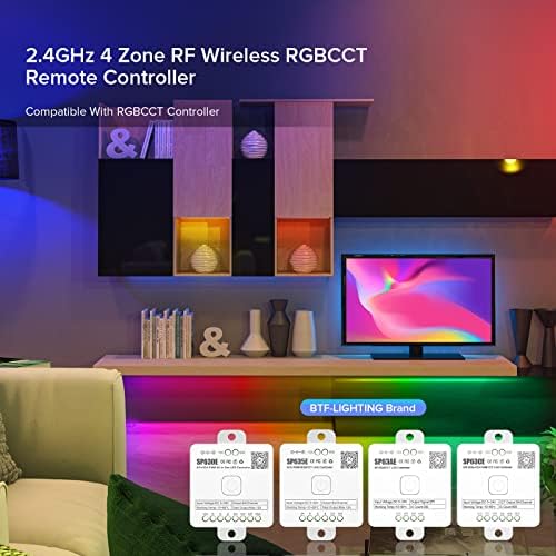 BTF-LIGHTING RB4 2.4G Wireless Touch RF Remote for PWM or SPI RGBCCT LED - Image 6