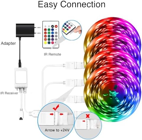 DAYBETTER LED Strip Lights 400 ft, Smart Light with App Remote Control, RGB LED Lights for Bedroom, Music Sync Color Changing for Room Home Decor Party Festival Halloween, Christmas (4 Rolls) - Image 2