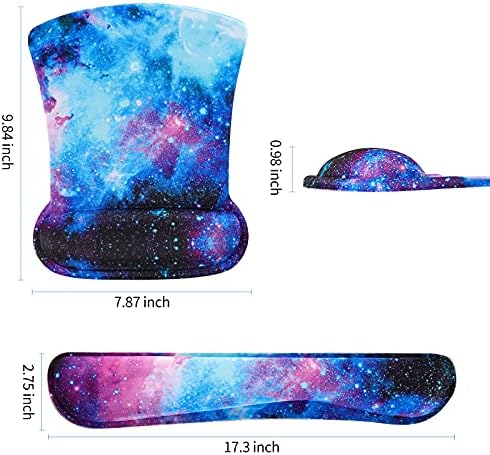 RICHEN Keyboard Wrist Rest Pad and Mouse Wrist Rest Support Mouse Pad Set,Durable & Comfortable & Lightweight for Easy Typing & Pain Relief-Ergonomic Support (Galaxy) - Image 3