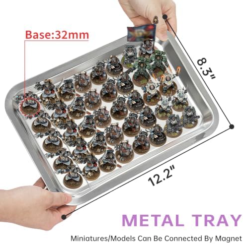WELIDAY Miniatures Storage Case Miniatures Transport Case Aluminum Alloy Frame with Lock (Large Size) - Image 3
