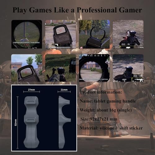 PXIRQ Gaming Handle for iPad, [Washable & Reusable] Anti-Slip Silicone Gamepad Grip, Multi-Finger Triggers Operation Tablet Game Controller for PUBG/Knives Out/Rules of Survival - Image 4