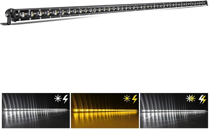 CO LIGHT Led Light Bar Single 50 inch Slim Single Row Lightbar Driving Combo Beam Off Road Fog Work Lights with Mounting Brackets & 6D Reflectors for Truck, Car, Cabin, Boat, ATV, UTV by COLIGHT