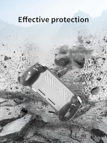 Case for Anbernic RG557 5.48 Inch Handheld Gaming Console,BOVUGAC High Transparency Soft TPU Shockproof with Stand-Clear Black - Image 4