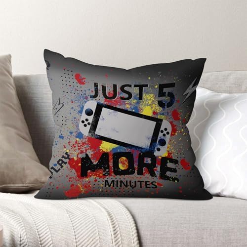 20x20 Set of 4 Gamer Room Video Game Throw Pillow Cushion Covers - Image 5
