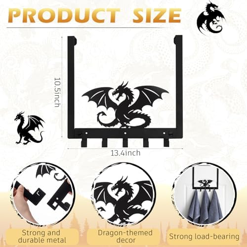 Reallnaive Dragon Over The Door Hooks Fantasy Medieval Room Decor - Image 3
